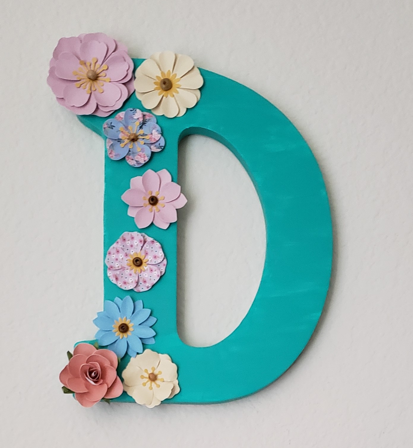 Wall Decor Using Initials - The Family Food & Fun Space